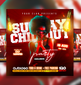 Sunday Chillout Party Exclusive Social Post PSD