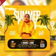 Summer Club Party Social Media Post PSD Template Summer Club Party Social Media Post PSD Template