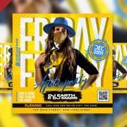 Friday After Party Instagram Post PSD