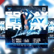 Friday Live Event Party Social Media Post PSD Friday Live Event Party Social Media Post PSD