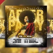Golden After Party Social Media Post PSD
