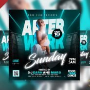 Sunday After Work Party Instagram Post PSD