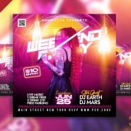 Weekend Party Social Media post PSD