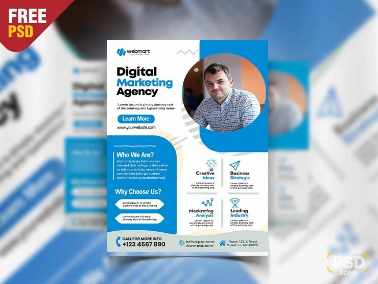 Corporate Marketing Agency Flyer PSD