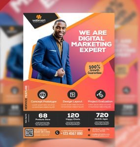 Premium Corporate Marketing Agency Flyer PSD Template