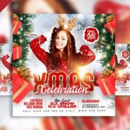 Christmas celebration social media post PSD