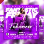 Fantastic friday takeover social media post PSD Fantastic friday takeover social media post PSD