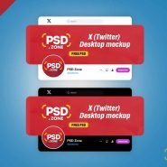 X 2024 modern mockup PSD X 2024 modern mockup PSD