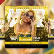 After work hangover party instagram post PSD