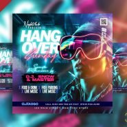 Hangover sunday social media post PSD