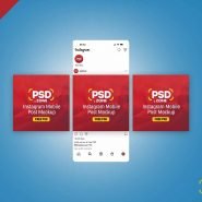 Instagram 2024 modern post mockup PSD Instagram 2024 modern post mockup PSD