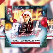 Jingle bell christmas party social media post PSD Jingle bell christmas party social media post PSD