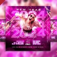 2024 new year party instagram post PSD 2024 new year party instagram post PSD