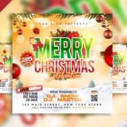Merry chirstmas celebration social media post PSD