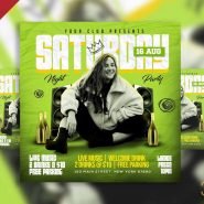 Saturday night party social media post PSD Saturday night party social media post PSD