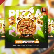 Pizza restaurant social media post template PSD Pizza restaurant social media post template PSD