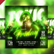 Toxic friday party social media post PSD Toxic friday party social media post PSD
