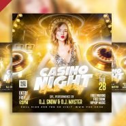 Casino night gamble party social media post PSD Casino night gamble party social media post PSD