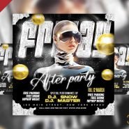 Friday after party event social media post PSD