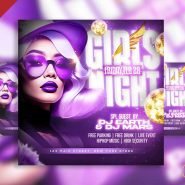 Girls night club party social media post PSD Girls night club party social media post PSD