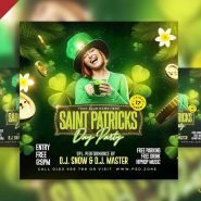 Saint patrick day party social media post PSD