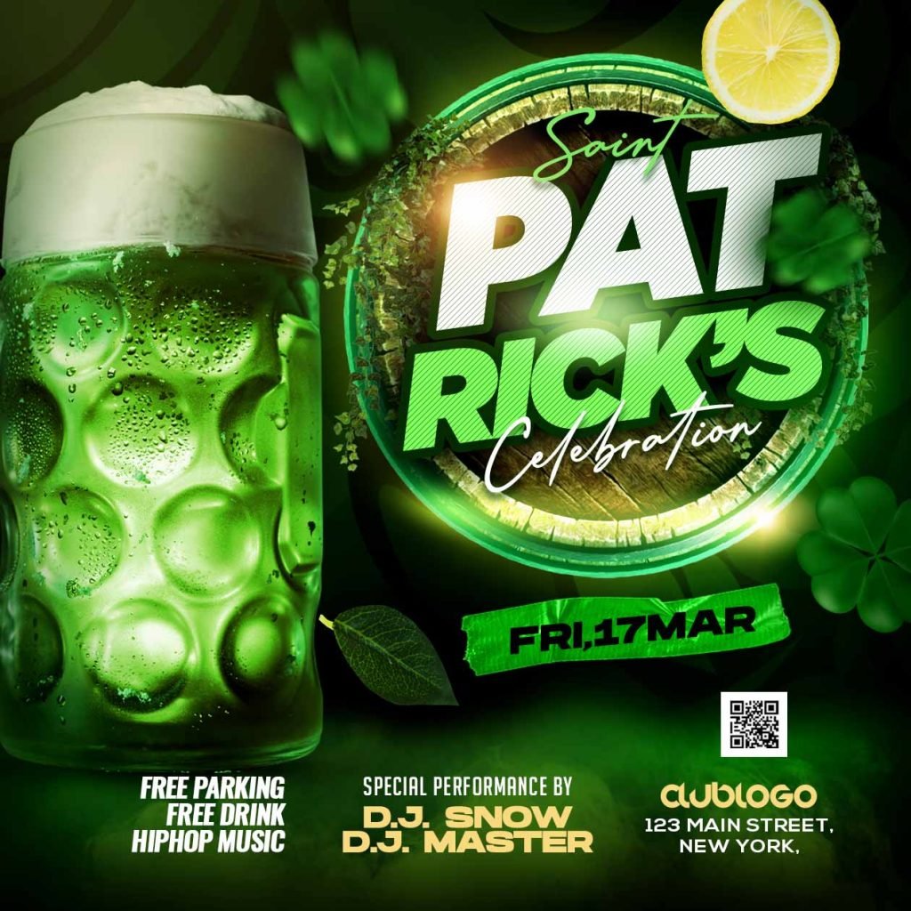 Saint patrick's day celebration event instagram post PSD