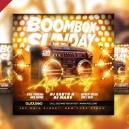 Boombox sunday after party social media post PSD