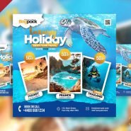 Travel agency tour advertisement social media post PSD Travel agency tour advertisement social media post PSD