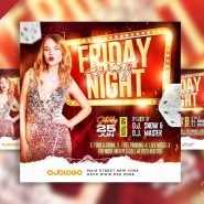 Friday night party event social media post PSD Friday night party event social media post PSD