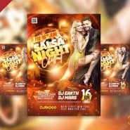 Salsa night chillout party flyer PSD Salsa night chillout party flyer PSD