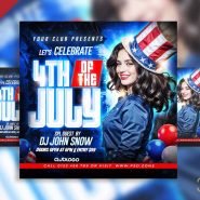 4th of july celebration instagram post PSD