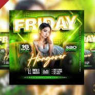 Friday hangover party event instagram post PSD