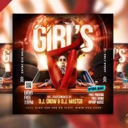 Only girls party social media post PSD Only girls party social media post PSD