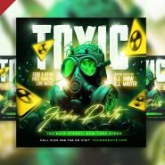 Toxic friday party event social media post PSD Toxic friday party event social media post PSD